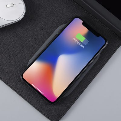 Pu mouse pad with wireless charging pen holder (1)