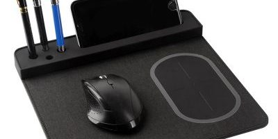 Pu mouse pad with wireless charging pen holder (3)