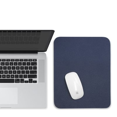 Solid color desk small leather mouse pad (5)